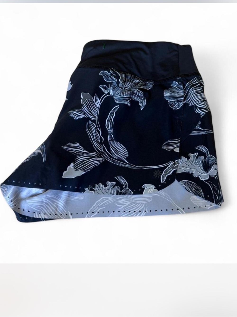 Athleta Black Floral Print Athletic Shorts - Picture 3 of 7